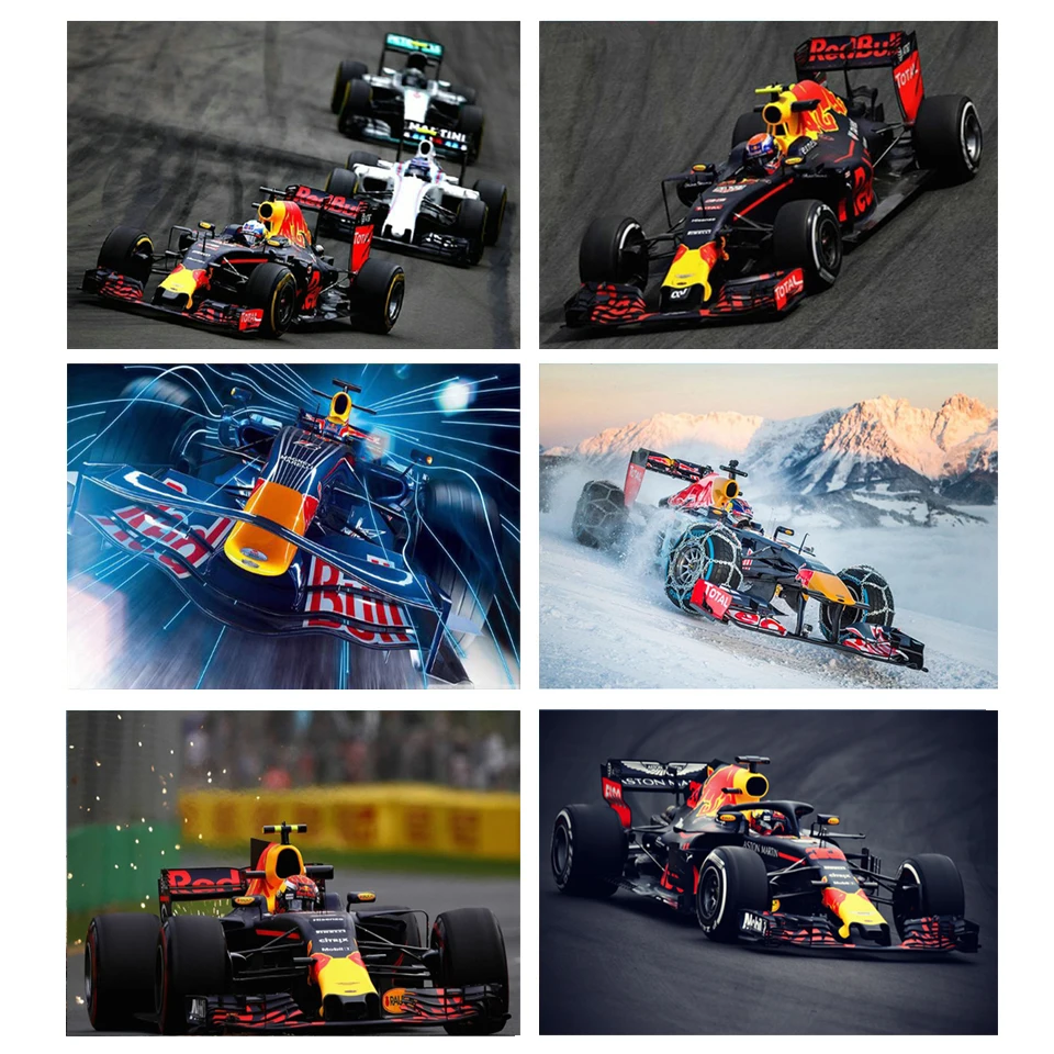 

Картина для вышивки крестиком Max Verstappen Racing Get Away 5D Стразы Картина Набор для вышивки крестиком F1 Алмазная мозаика ручная работа