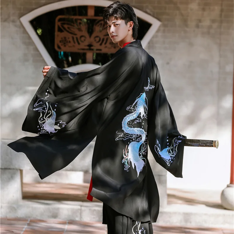 Chinese Hanfu Ancient Traditional Clothing for Men Stage Folk Dance Costume National Cosplay Performance |