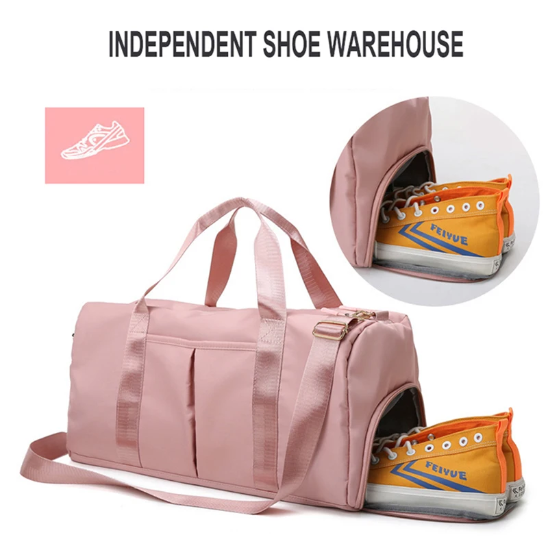 30L Fitness Travel Backpack, Waterproof Luggage Bag With Independent Shoe Bags, Rucksack for Hiking, Camping