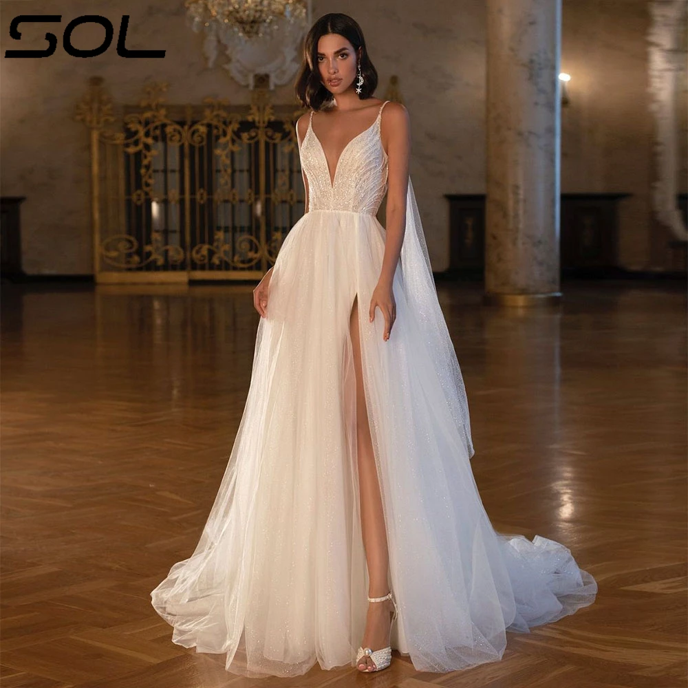 Женское ТРАПЕЦИЕВИДНОЕ свадебное платье Sol