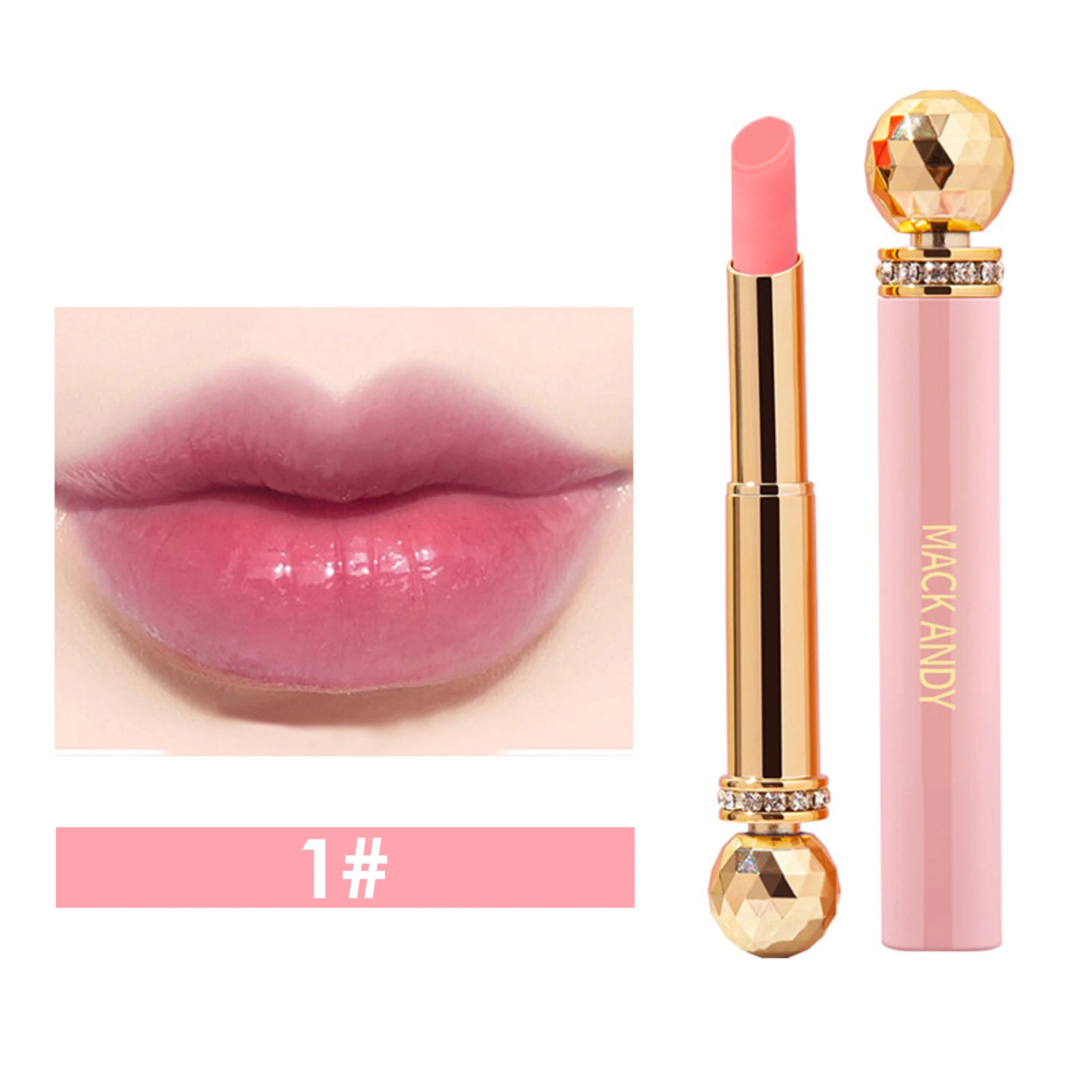 

Girly Lip Gloss Temperature Change Color Lip Balm Moisturizing Anti-drying Nourishes Reduces Lip Lines Lipstick Skin Care