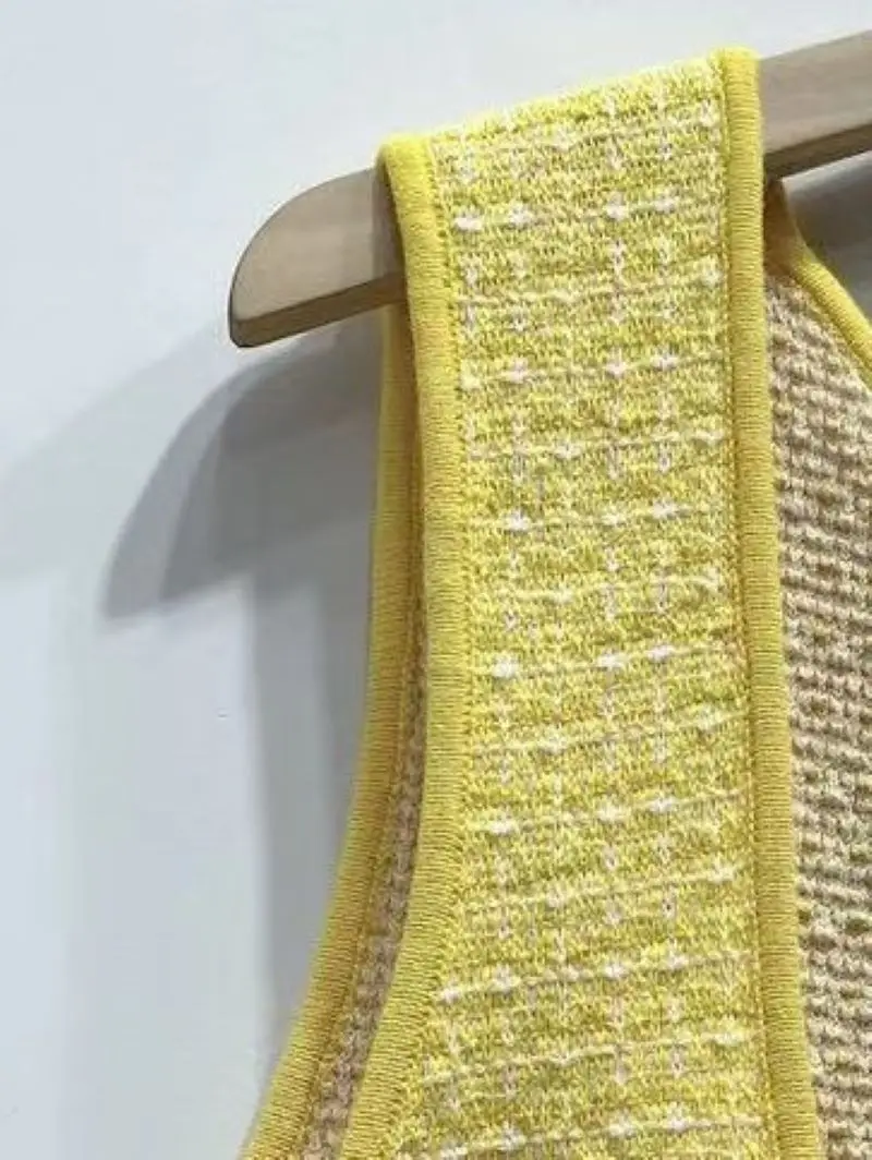 

Women Sleeveless Tweed U-Neck Single Breasted Solid Color Zipper Slim Mini Dress