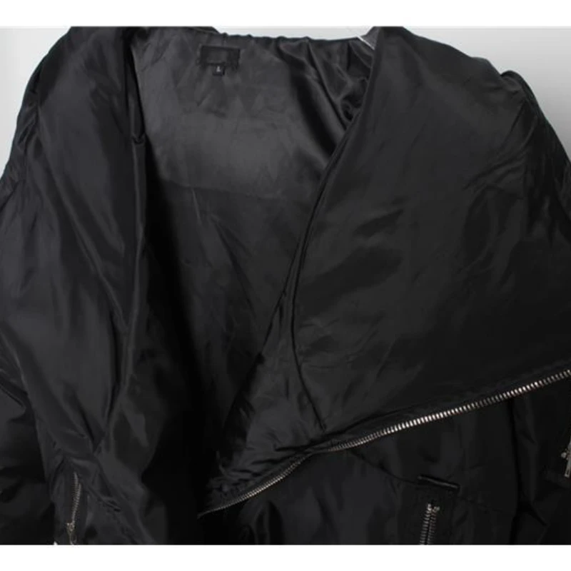 Men's Jacket Parkas Men's Winter Jackets Men's Cold Jacket Medium Length Fashion Personality Niche Zipper Thickened Hooded Coat