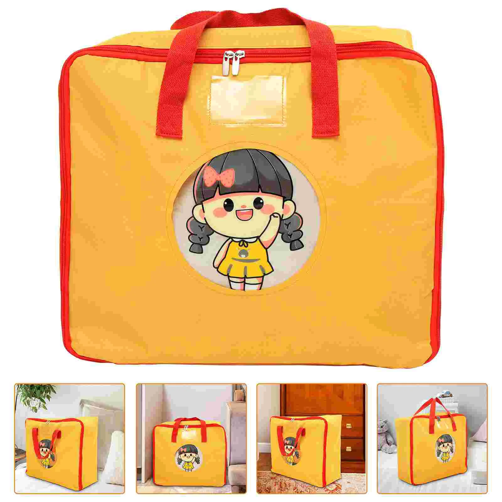 

Storage Bag Quilt Bags Bedding Pouch Organizer Containers Clothes Toiletry Travel Blanket Underbed Closet Cartoon