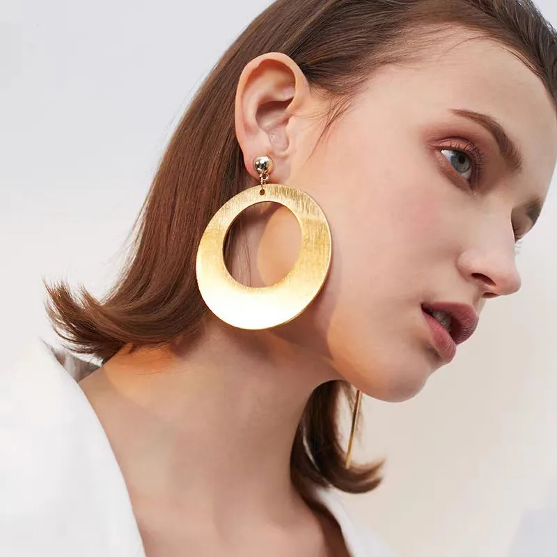 Преувеличенные большие круглые серьги женские серьги-гвоздики с темпераментом