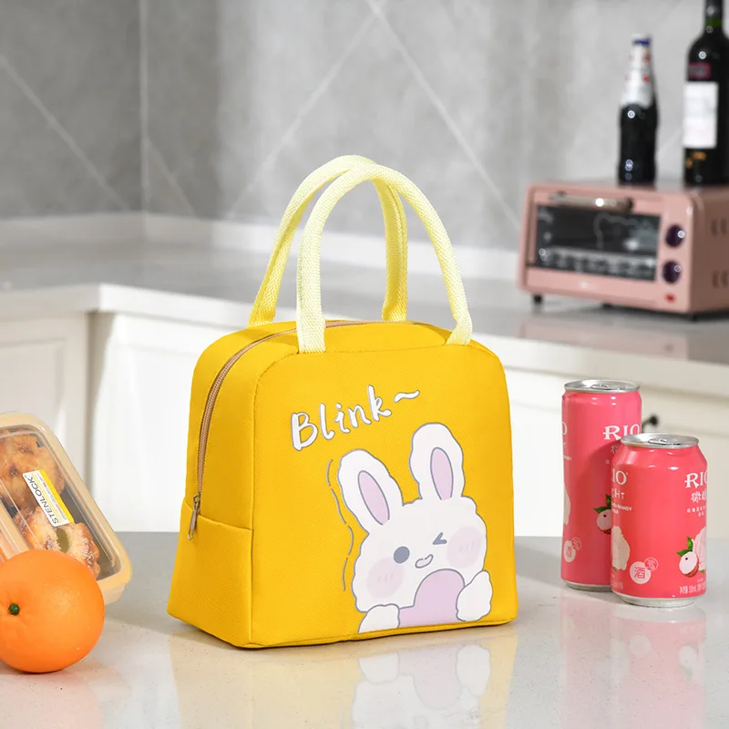 

Cartoon Insulation Lunch Bag Portable Thermal Cooler Bento Tote Picnic Storage Pouch Arbecue Plush Doll Handbag Outdoor Ice Tote