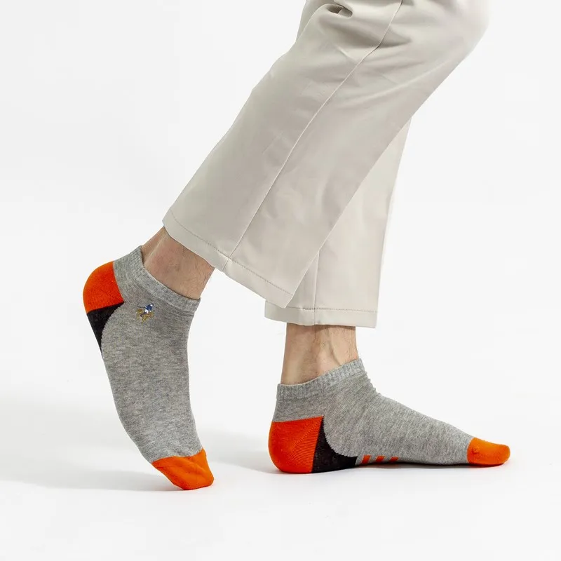 5Pairs High Quality Men Ankle Socks Breathable Cotton Sports Socks Mesh Casual Athletic Summer Thin Cut Short Sokken Size 38-44