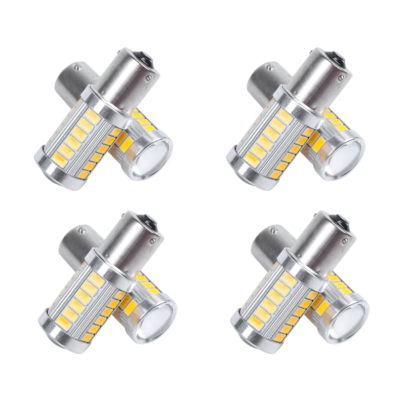 

8Pcs Amber 1156PY BAU15S PY21W LED 33SMD Car Tail Turn Brake Reverse Signal Bulb Y