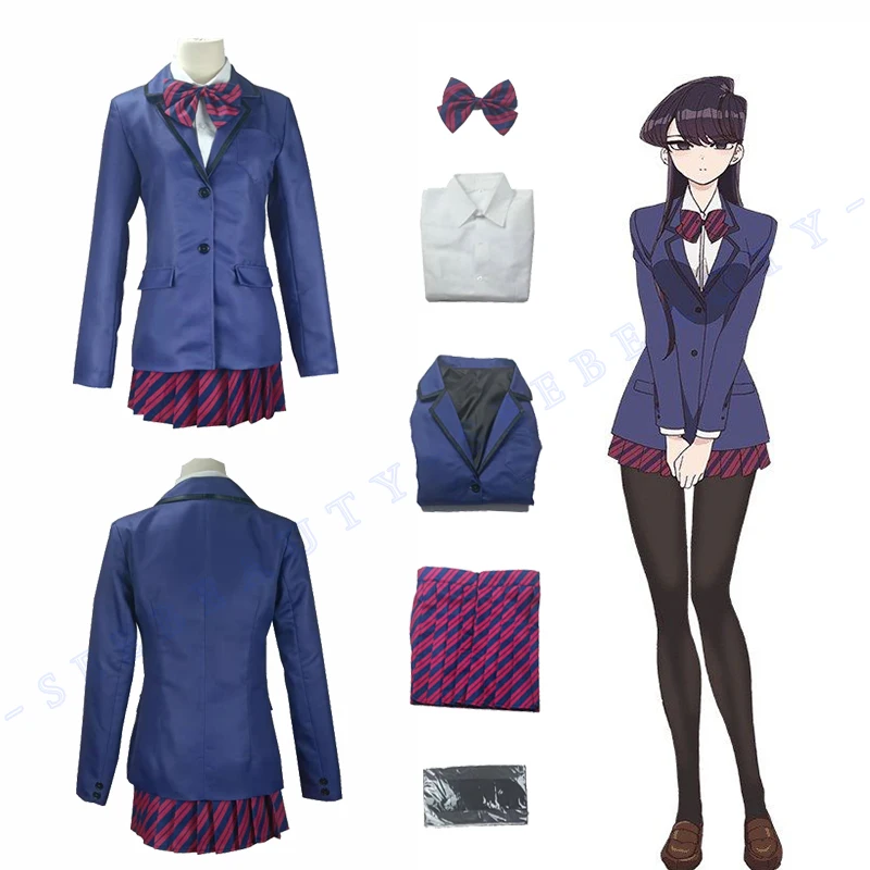 

Komi Can't Communicate Komi san wa Comyushou desu Cosplay Costume Shouko Komi Skirt Set Japanese Anime High School Uniform Girls
