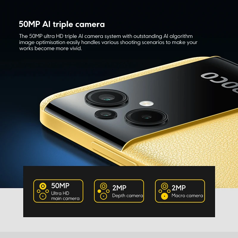 Ceny Globalna Wersja POCO M5 Telefon Komórkowy Helio G99 NFC 50MP Potrójne Kamery 90Hz Wyświetlacz DotDrop 5000mAh Bateria 18W Szybkie ładowanie