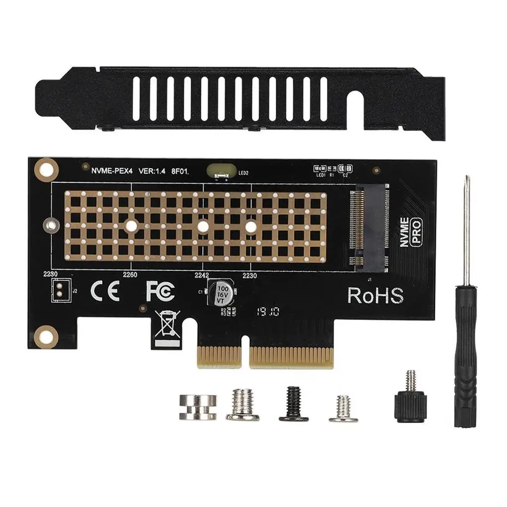 

Адаптер SK4 PCIE 3,0x4 NVMe Карта для NVMe m.2 SSD PCIE x 4x8x16 слотов