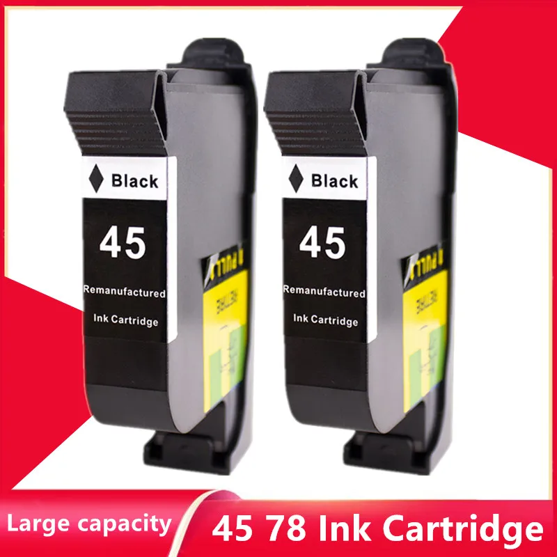 2Black Compatible ink cartridges For HP 45 78 deskjet 1220c 3820 3822 6122 6127 930c 932c 940c 950c printers For HP45 For HP78