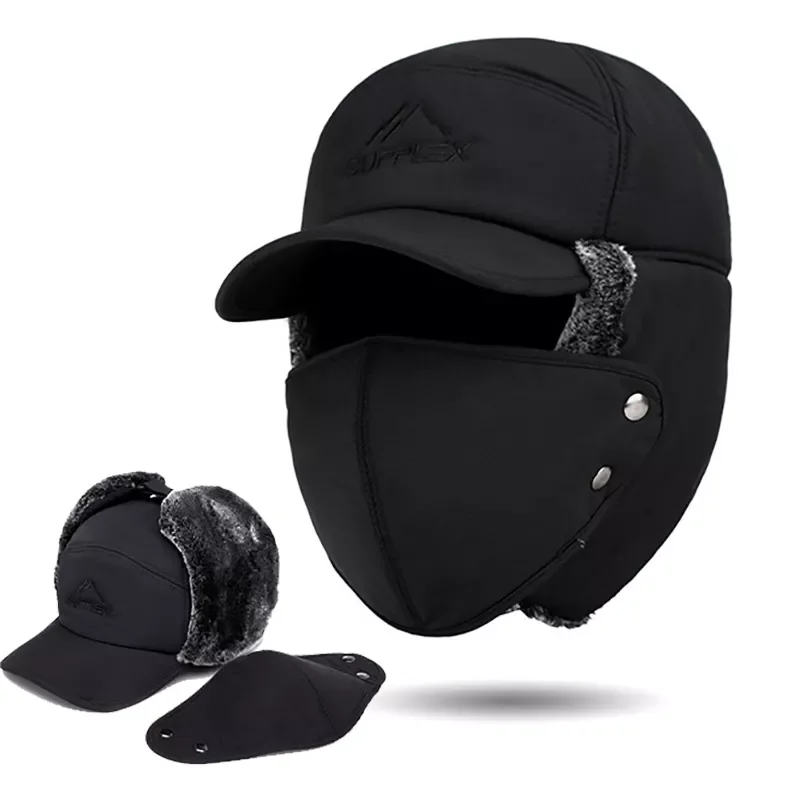 

Fur Warm Windproof Hat Men Women Bomber Faux Ear Flap Cap Trooper Trapper Anti-snow Ski Hats Thermal Soft Ear Protection