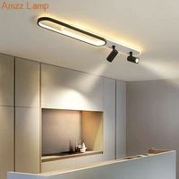2022 new modern led ceiling lights with spotlight for living room kitchen corridor indoor white strip acrylic chandeliers lights