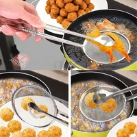 stainless steel filter colanders skimmer with clip kitchen oil sieve bbq french fries food grid strainer cooking accessories