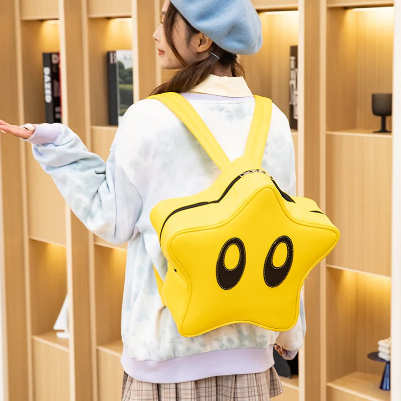

Cartoon Big Eyes Star Backpack Korean Fashion Casual Kawaii Book Bag Large Capacity Cute Waterproof Girls Travelling Bags