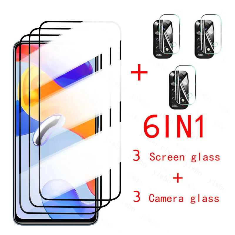 

6-in-1 For Redmi Note 11 Pro 5G Glass On Redme Note 11 Pro 5G 9H HD Screen Protector Full cover glas Xiaomy Redmi Note 11 Pro 5G