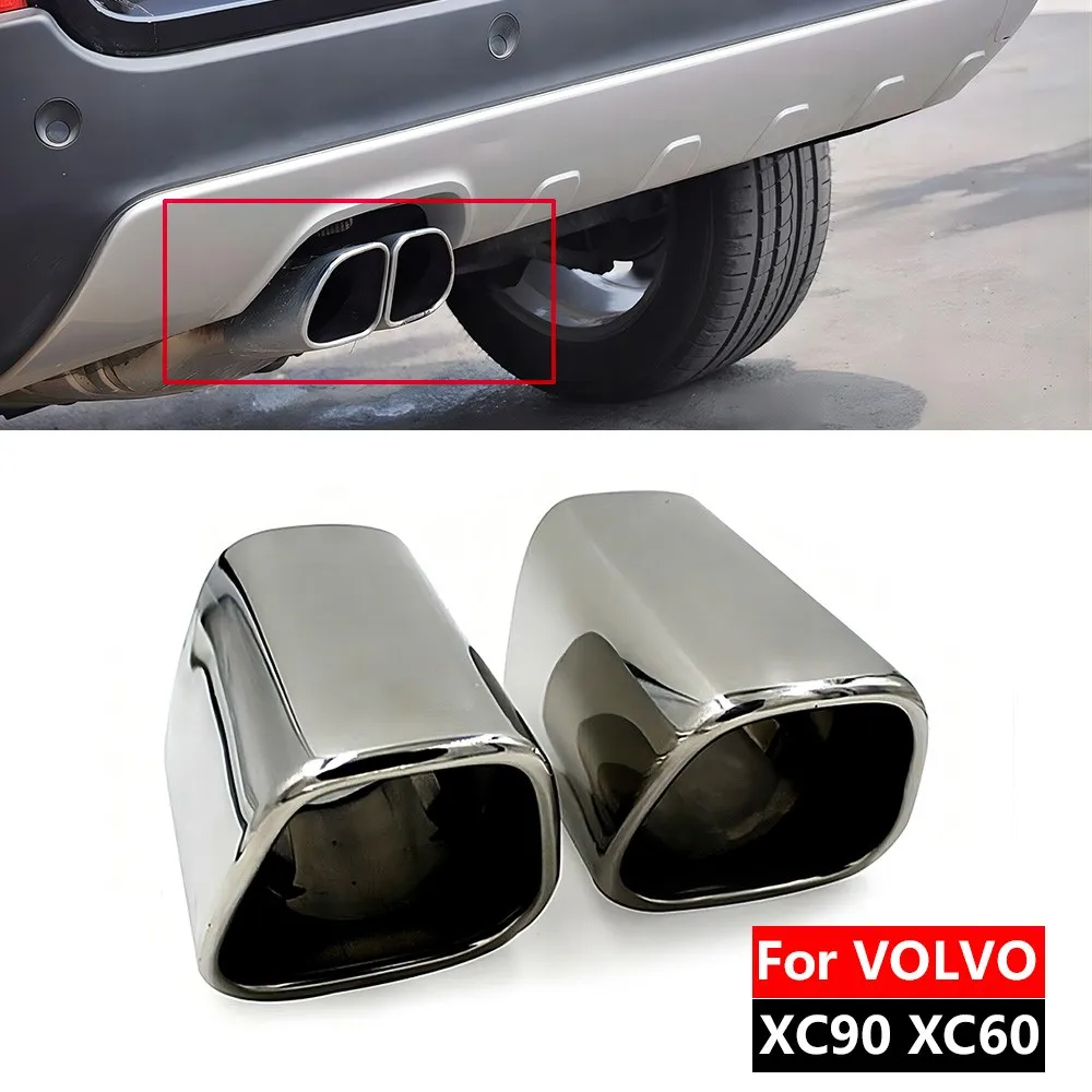 

Автомобильная выхлопная труба из нержавеющей стали, автомобильный выхлопной труба, глушитель, наконечник, автомобильная задняя труба, подходит для VOLVO XC90 XC60, наконечник трубы, автомобильные аксессуары