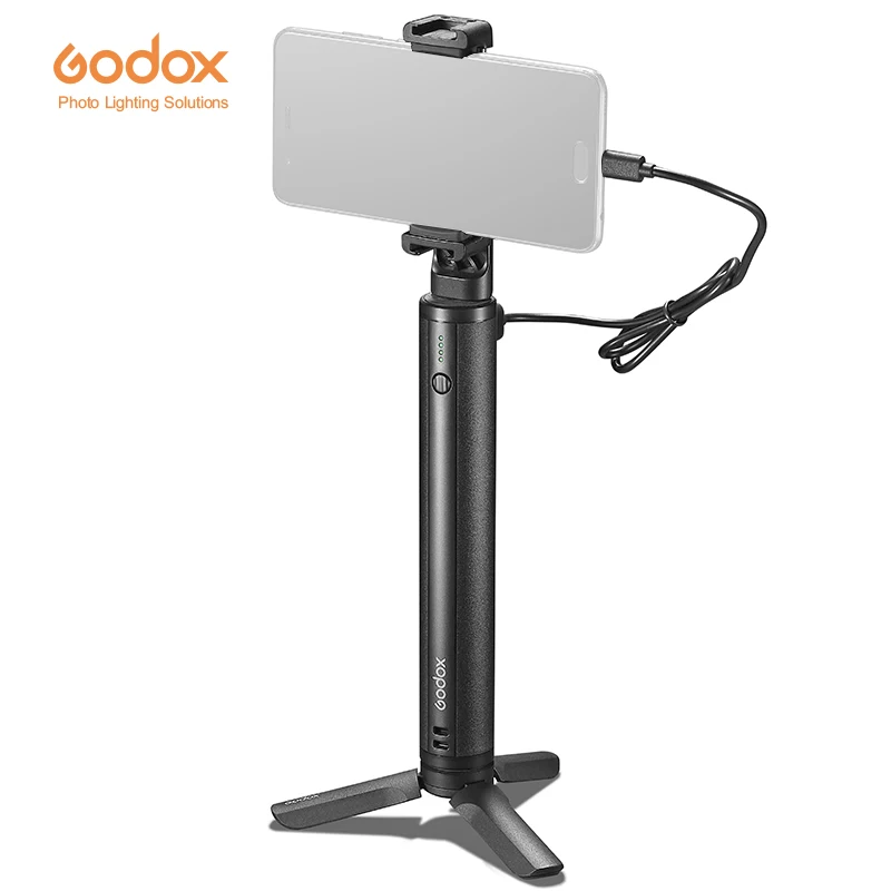

Godox BPC-01 10000mAh Charging Grip with Mini Tripod Recharge Two Devices Via USB Type-A and USB Type-C 3.6 VDC