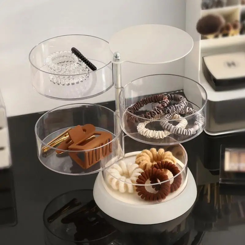 

Layered Storage Design Transparent Storage Creative 360-degree Rotatable Design Non-toxic Tasteless Rotatable Storage Box