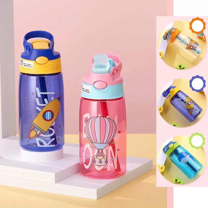 Kids Water Cup Creative Cartoon Baby Feeding Cups with Straws Leakproof Water Bottles Outdoor Portable Children's Cups