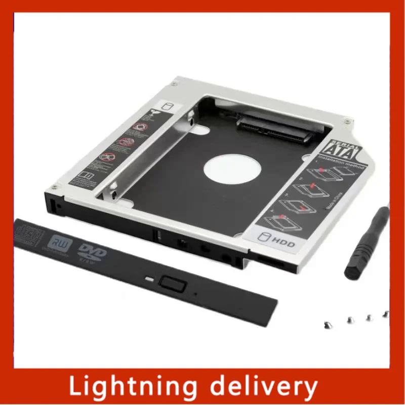 12 7 мм SATA 2nd HDD SSD жесткий диск Оптический корпус Caddy Рамка адаптер для Dell Inspiron N5030 N5050