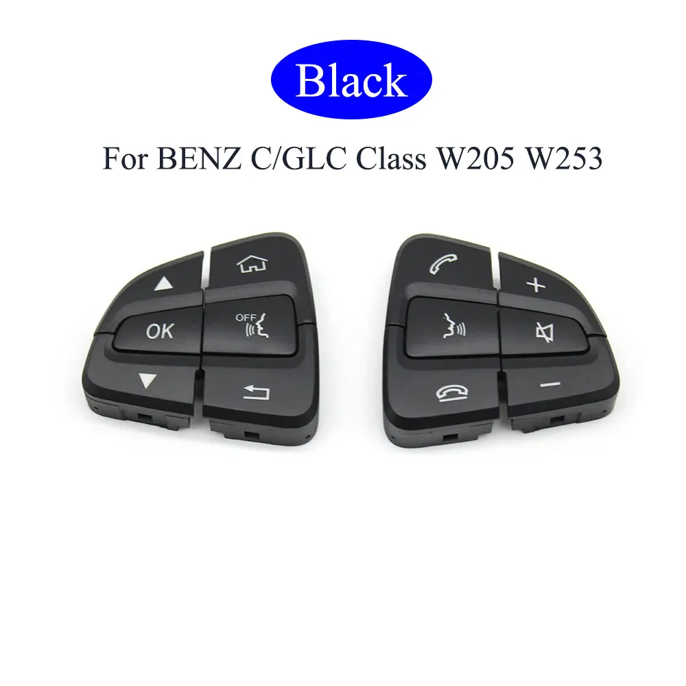 

W205 W253 12 шт. автомобильные аксессуары многофункциональные кнопки на руле переключатель управления для Mercedes BENZ C GLC Class C180 C200