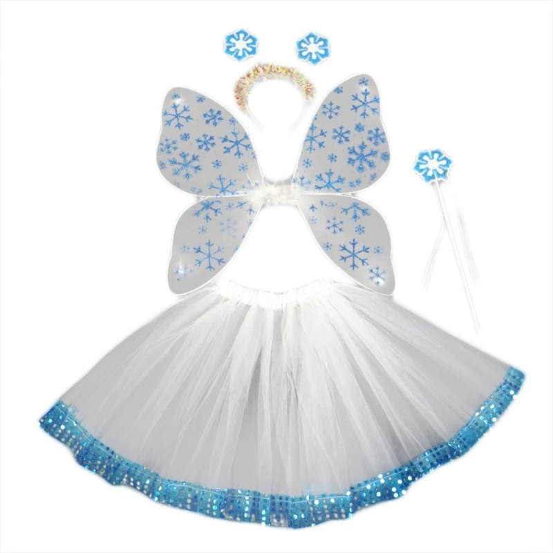 

E9LC сказочный костюм, сказочный костюм, сказочное крыло, принцесса, Детский костюм, пачка и сказочная палочка, косплей, аксессуары для маскар...