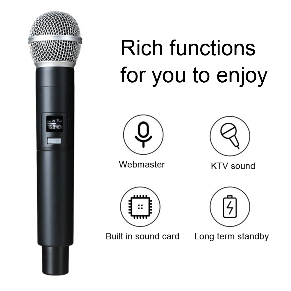 

With Receiver Wireless Microphone Rechargeable Battery Mixer For Computer Accessories KTV Supplies Speaker