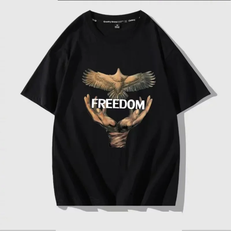

Solid Color Eeagle Printing Cotton T-shirt Classic Foundation Tees Design Top Fashion Breathe Short Sleeve New Summer T shirts