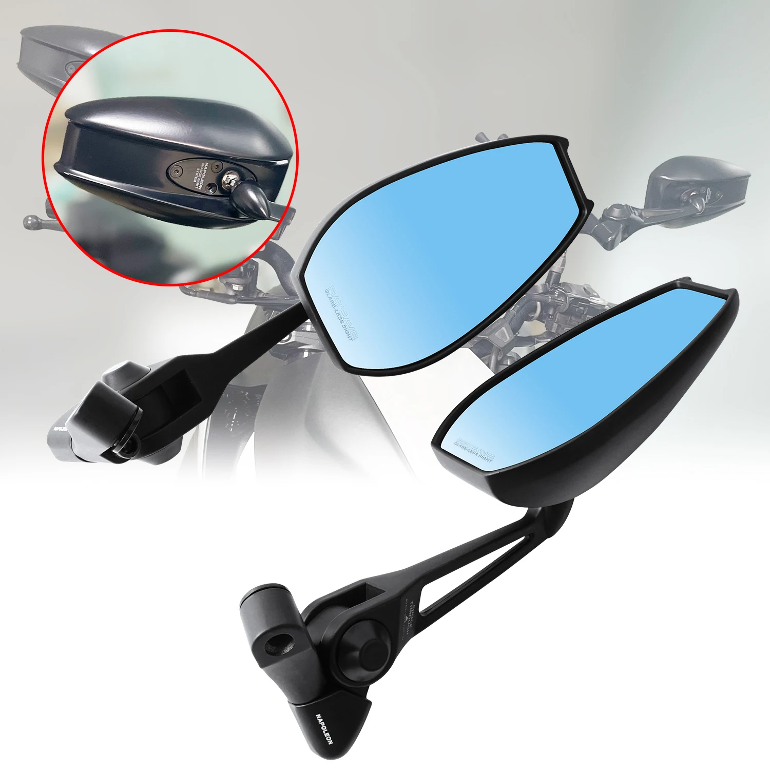 

For Yamaha MT-03 MT-07 MT-09 MT-10 MT-25 XSR700 XSR900 NIKEN GT Motorcycle Accessories Rearview Mirror 360° Rotation Adjustable