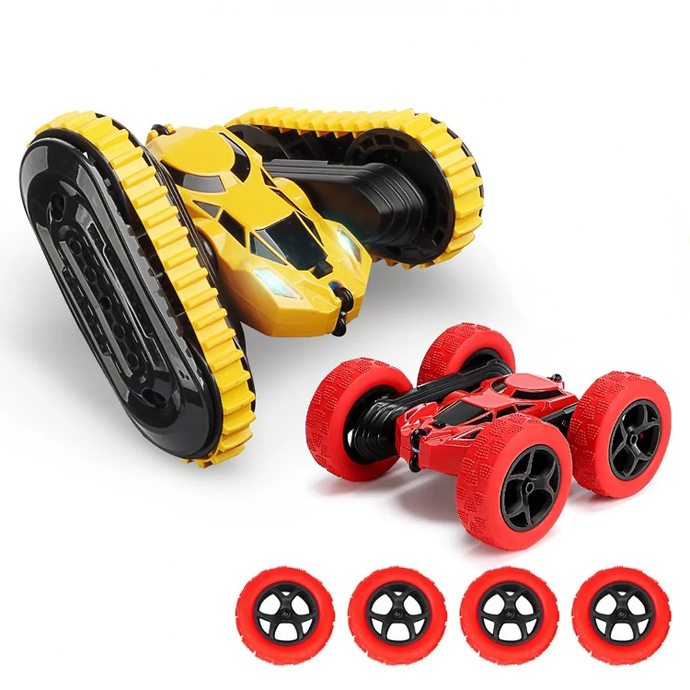 

2.4G 4WD RC Car Stunt Tires 360° Rotation Drift Remote Control Stunt Car Double Sided Driving LED Lights Children's Toy Boy