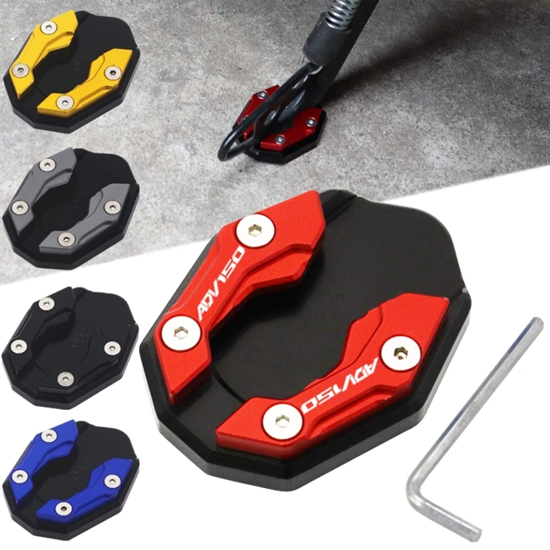 

Motorcycle Foot Stand Sidestand Extender Plate Enlarge Kickstand Pad for PCX125