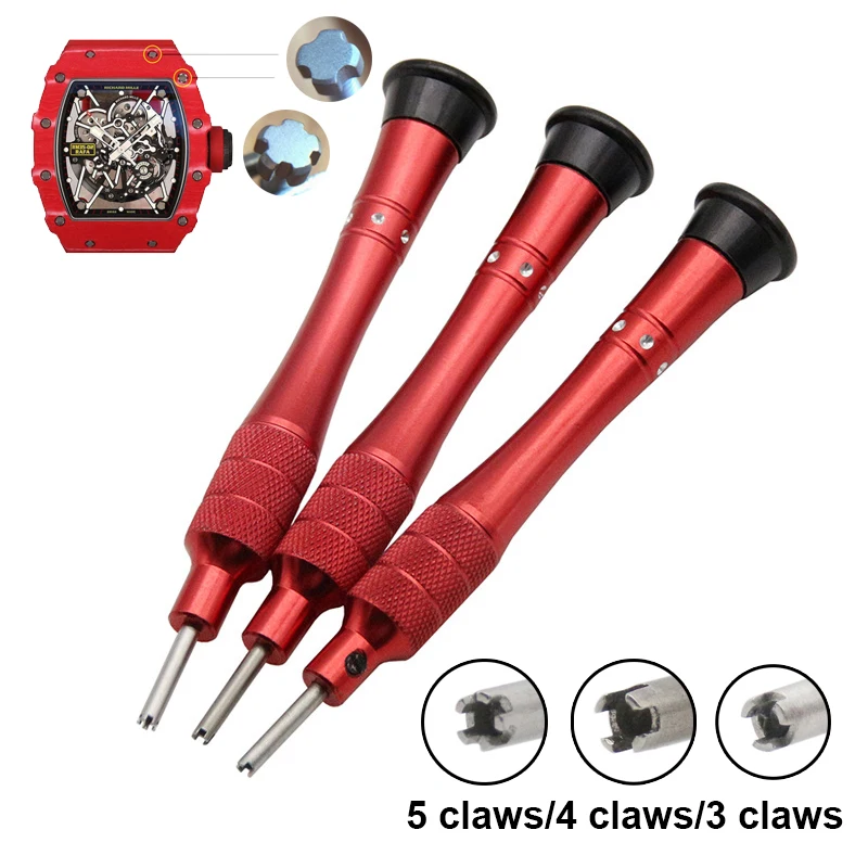 

1pc Watch Repair Tool Cover Opener Screwdriver for Richard Mille Watch 3 4 5 Claws Screwdriver RM Strap Removal Tools