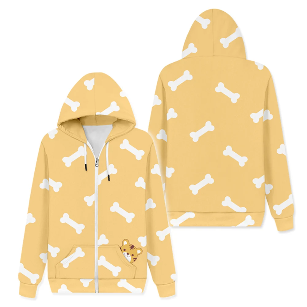 

Hololive Vtuber Inugami Korone Cosplay Zip Up Hoodie 3D Printed Hooded Sweatshirt Men Women Casual Jacket Coat