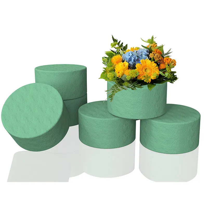 

1pcs/3pcs/6pcs/12pcs Round Floral Foam Blocks Flower Mud Green Styrofoam Blocks for Artificial Flowers Wedding Party Decoration