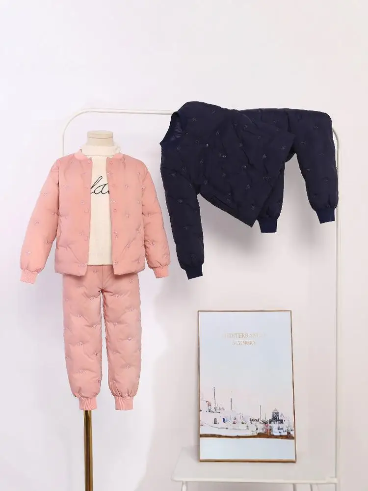 School Uniform Artifact Cotton-Padded Coat Liner Winter down Jacket Kindergarten Primary Boys and Girls 245 Years Old...
