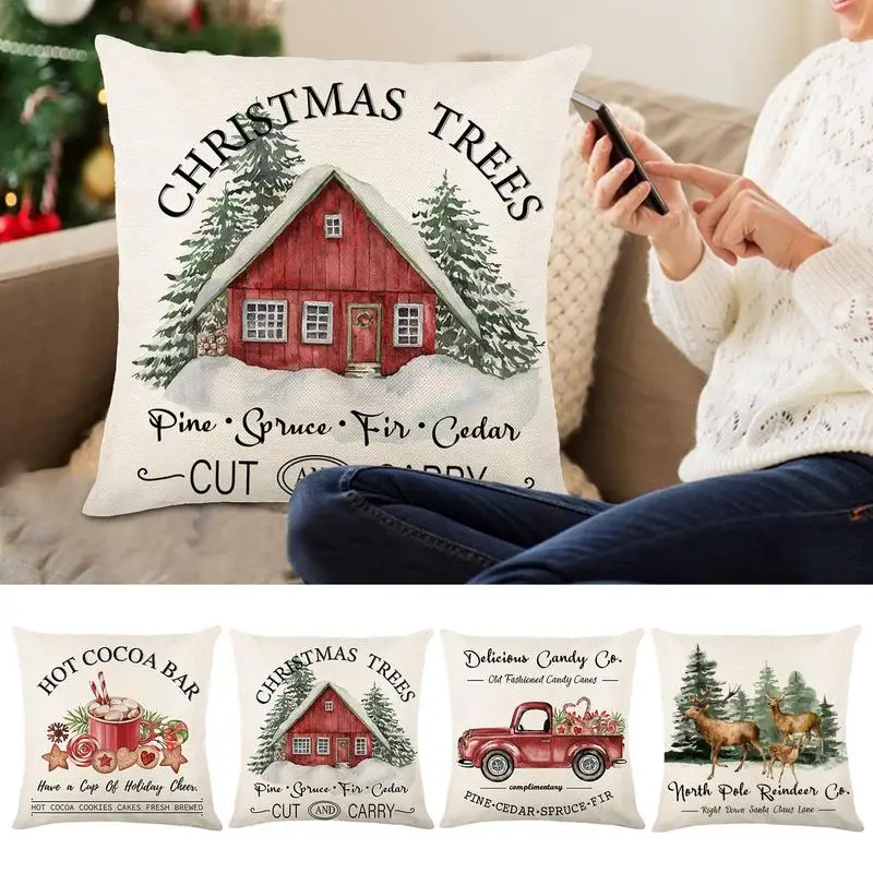 

Рождественские наволочки, искусственная кожа, Искусственная елка, чехлы, рождественские подарки