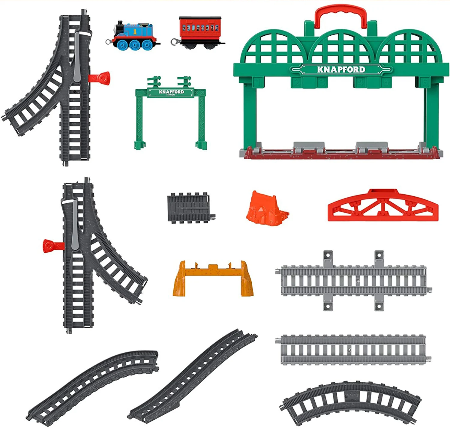 Оригинальный игрушечный набор Thomas and Friends трек серии Master станция Knapford сплав
