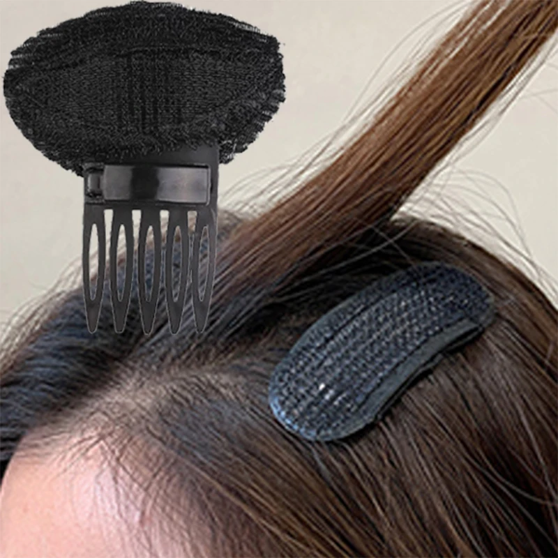 

Hair Fluffy Invisible Clip Puff Head Cushion Sponge Pad False Hair Base Comb Women Hair Styling Beauty Tool Accessories
