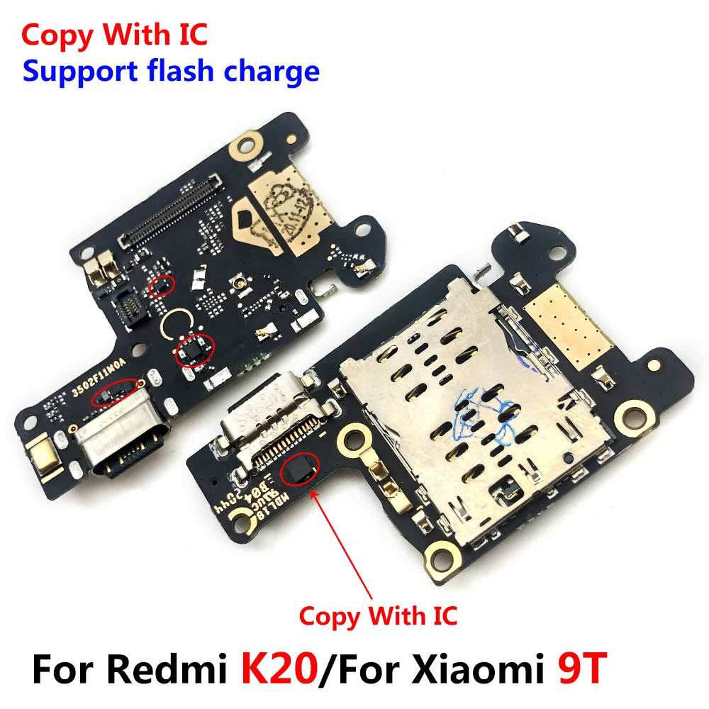 

Original Charging Port For Xiaomi Mi 9T Pro Redmi K20 Board USB Plug PCB Dock Connector Flex Cable Replacement Spare Parts