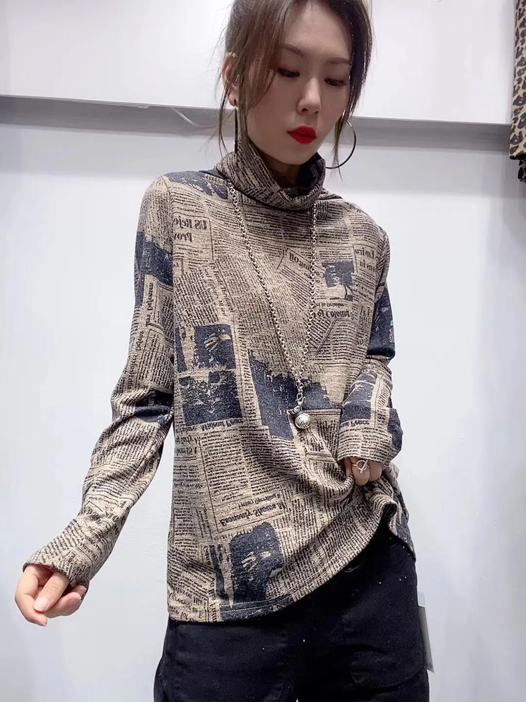 Элегантная модная повседневная футболка с принтом персонажей весна-осень 2022