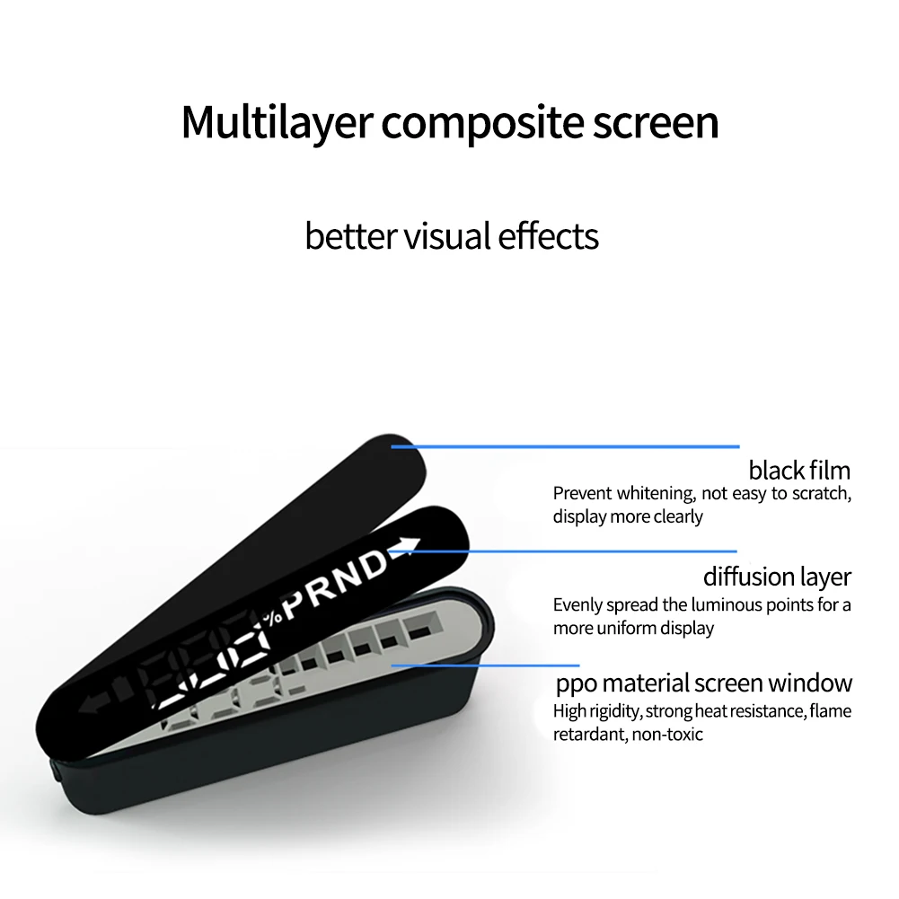 

Smart HUD Head-Up Display For Tesla Model 3 Mode Y Electronic Speedometer Signal Gear 12V Multifunction Meter Projector Display