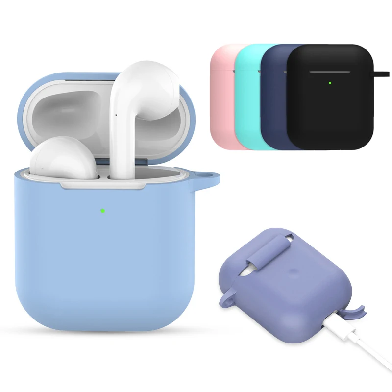 

Silicone Earphone Cases For Airpods 2nd Wireless Earphone Cover Protective Case For Airpods2 Air Pods 2 Case With Hook