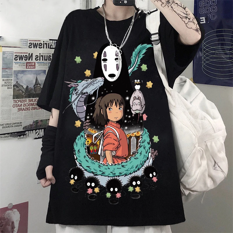 

Oversized T-shirt Women Totoro Y2k Kawaii Clothes Anime Clothing Graphic T-Shirts Goth Summer Gothic Harajuku Fashion Tee Shirt