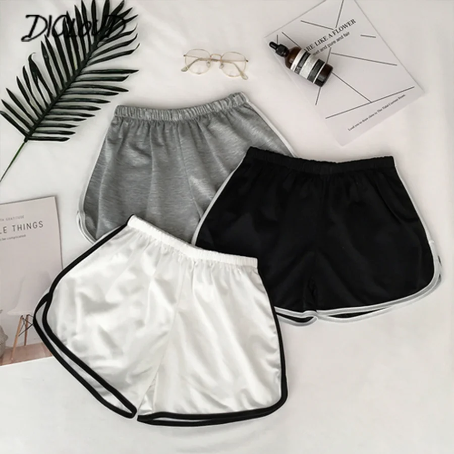 

Simple Women Casual Shorts Patchwork Body Fitness Workout Summer Shorts Female Elastic Skinny Slim Beach Egde Short Hot