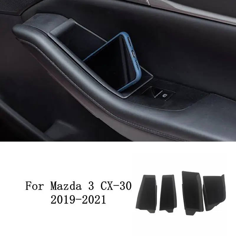 RHD LHD For Mazda 3 BP Axela CX30 CX-30 DM 2X Front Door Storage Box Container Grab Tray Organizer 2019 2020 2021 Car Accessorie