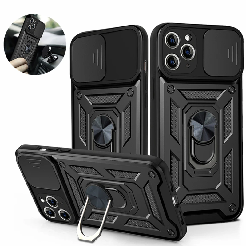 

For iPhone 6 7 8 Plus SE 2020 Case Magnetic Ring Bracket Armor Phone Case For iPhone X XR XS 11 12 13 Mini Pro Max Back Cover