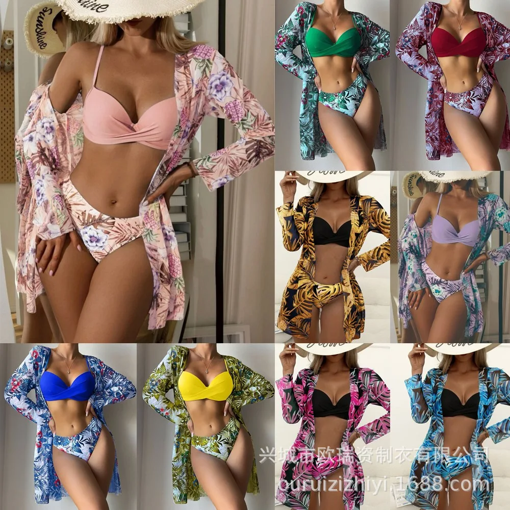 Летний комплект бикини с принтом