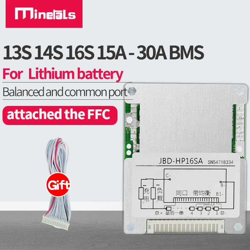 

16S BMS PCM 60V18650 48V 32650 PCM battery protection board BMS 15a 20a 25a 30a with balancedlithium battery module bms